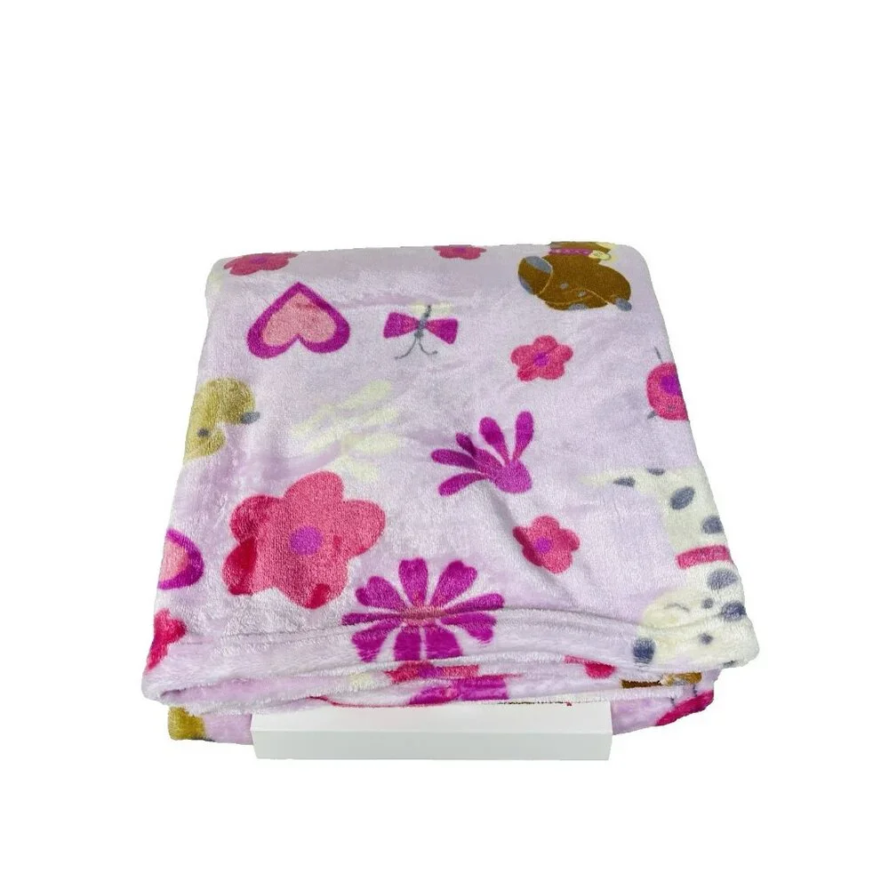 Way To Celebrate Cute Puppy Dogs Velvet Plush Throw Blanket 50